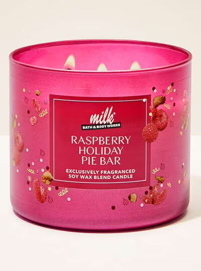 Raspberry Holiday Pie Bar 3-Wick Candle