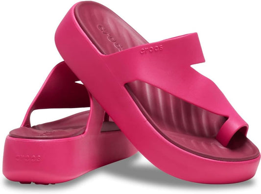 Pink Getaway Platform Toe Loop W7