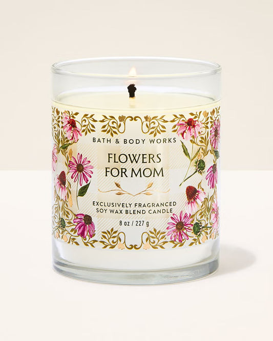 Flowers For Mom Single Wick