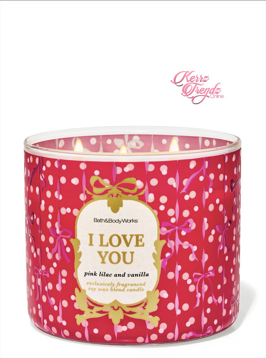 I Love You 3-Wick Candle